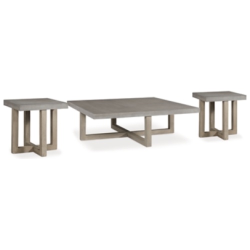 Lockthorne Coffee Table with 2 End Tables, Gray