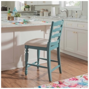 Meritt Counter Height Bar Stool , Antique Blue