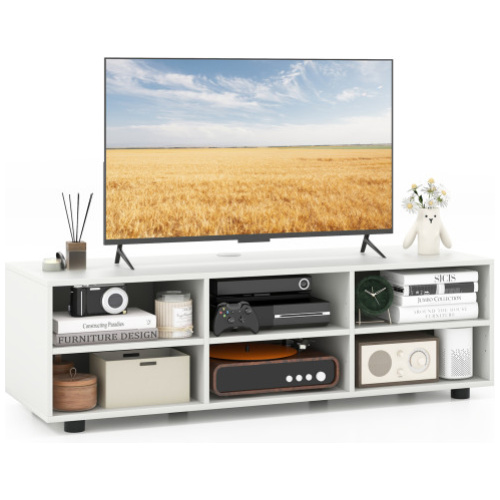 Modern Entertainment Center TV Stand for TVs up to 50 Inch-White