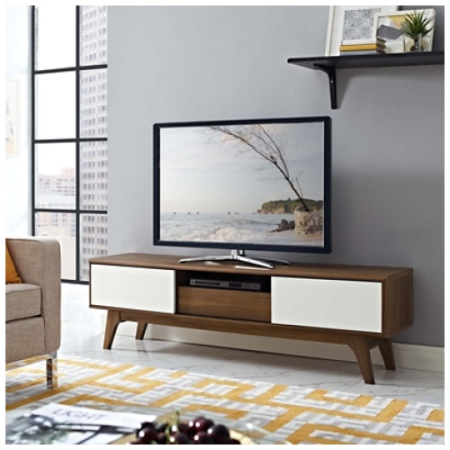 "Modway Envision 58" TV Stand", Walnut/White