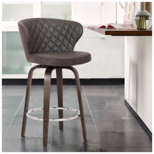 Mynette Faux Leather Bar Stool, Brown