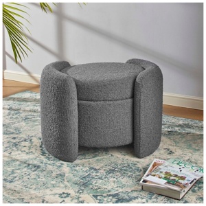 Nebula Boucle Ottoman, Charcoal