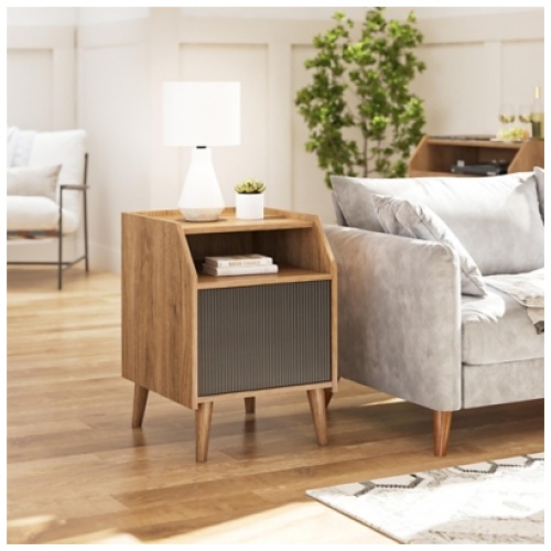 Novogratz Magnolia End Table, Walnut