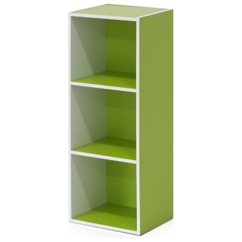 Pasir 3-Tier Open Shelf Bookcase, Green