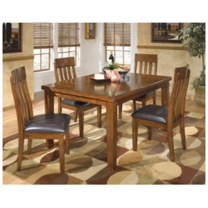 Ralene Dining Table and 4 Chairs, Medium Brown