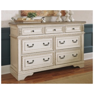 Realyn 7 Drawer Dresser, Two-tone