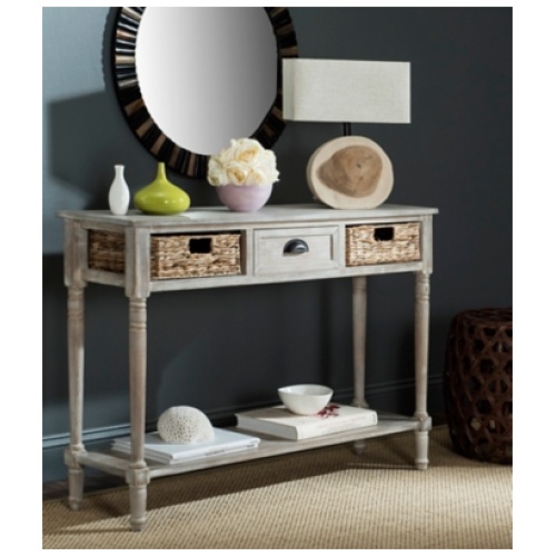 Safavieh Christa Console Table, White Wash