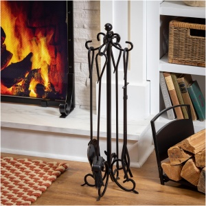 Scroll 5 Piece Fireplace Toolset