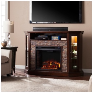 Southern Enterprises Furniture Harper Convertible Electric Fireplace Mantel, Espresso