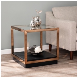 Southern Enterprises Furniture Ingleson End Table, Champagne Finish