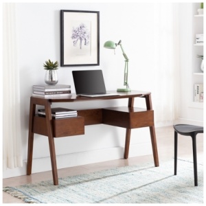 Southern Enterprises Furniture Tarisa Writing Desk with Storage, Dark Tobacco