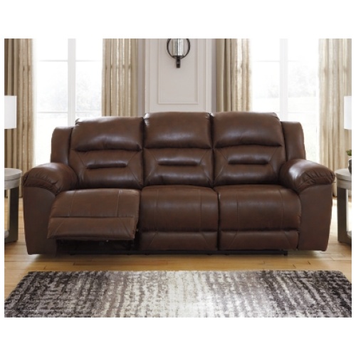 Stoneland Manual Reclining Sofa, Chocolate