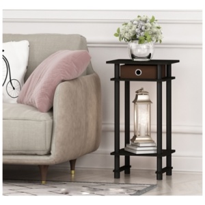 Turn-N-Tube Tall End Table, Espresso