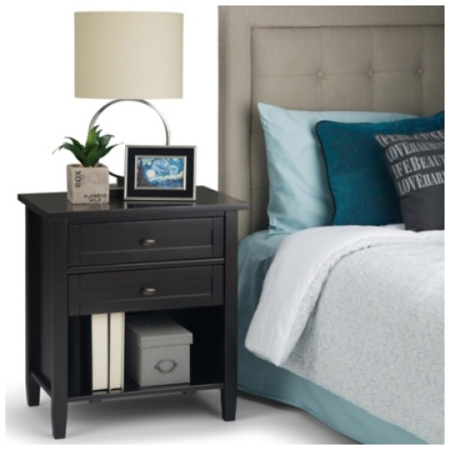 Warm Shaker Nightstand, Brown/Beige