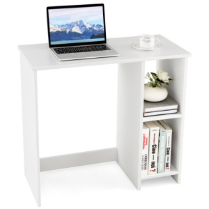 31.5 Inch Modern Home Office Desk with 2 Compartments-White