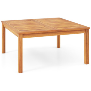 35.5 Inches Patio Solid Acacia Wood Coffee Table Side Table