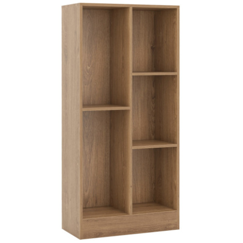 41 Inches 5-Cube Floor Bookcase with 2 Anti-Tipping Kits-Natural