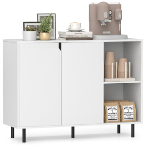 42 Inch Sideboard Buffet Cabinet Kitchen with Adjustable Shelves-White