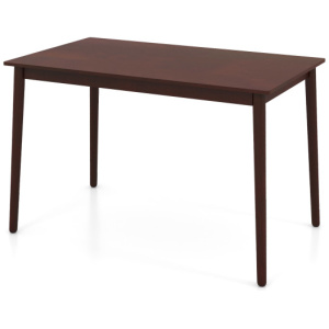 48 Inches Mid Century Dining Table for 4 with Rubber Wood Legs-Brown