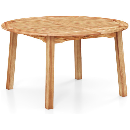 53 Inch Outdoor Acacia Wood Dining Table for 4-6 People