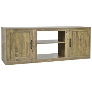 58 Inch TV Stand with 1500W Faux Fireplace for TVs up to 65 Inch-Natural