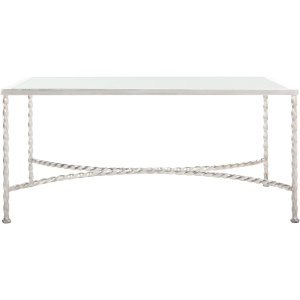 Alecto Silver Leaf Glass Coffee Table