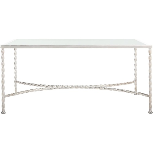 Alecto Silver Leaf Glass Coffee Table