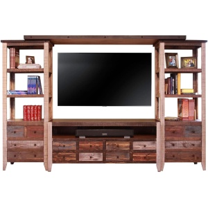 Antique 4-pc. Entertainment Center w/ 68" TV Console