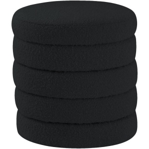 Aphia Boucle Fabric Ottoman/Stool