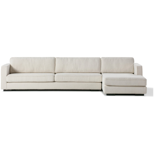 Architect 133" Fabric Sofa Sectional Right, Blanc Boucle