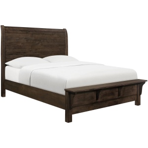 Ashton Hills Sleigh Bed with Bench Footboard