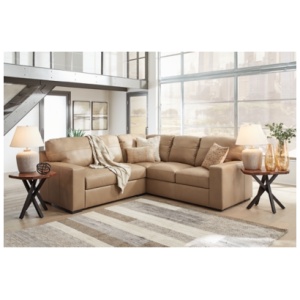 Bandon 2-Piece Leather Sectional Leather, Toffee