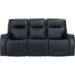 Barnett Leather Layflat Power Sofa w/ Power Headrest and Lumbar
