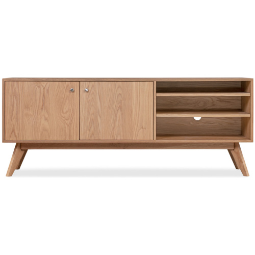 Bauhaus 71" TV Media Unit, Natural Oak