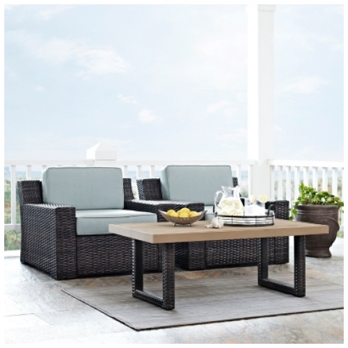 Beaufort 3 Piece Outdoor Chair Set, Mist