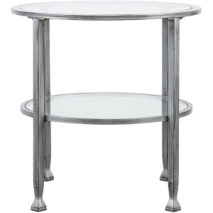 Bexley Metal/Glass Round End Table