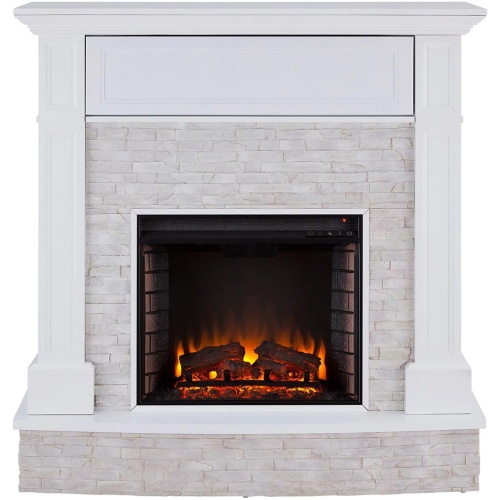 Bingham Faux Stone Media Fireplace