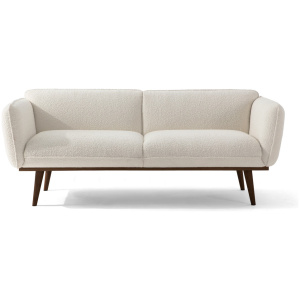 Bonaparte 73" Fabric Sofa, Walnut/Blanc Boucle