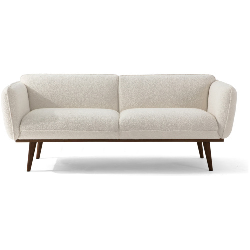 Bonaparte 73" Fabric Sofa, Walnut/Blanc Boucle