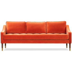Brando 74" Fabric Sofa, Romance Velvet