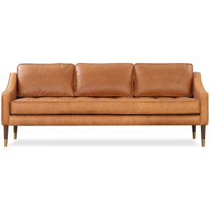 Brando 74" Leather Sofa, Milano Russet