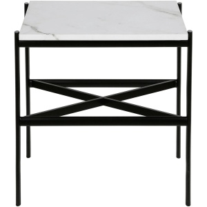 Braxton Rectangular Side Table with Faux Marble Top