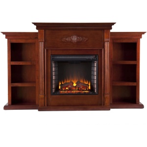 Bruton Electric Fireplace w/ Bookcases