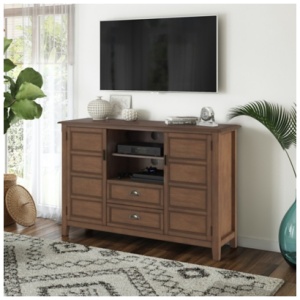 "Burlington 54" TV Stand", Rustic Aged Brown