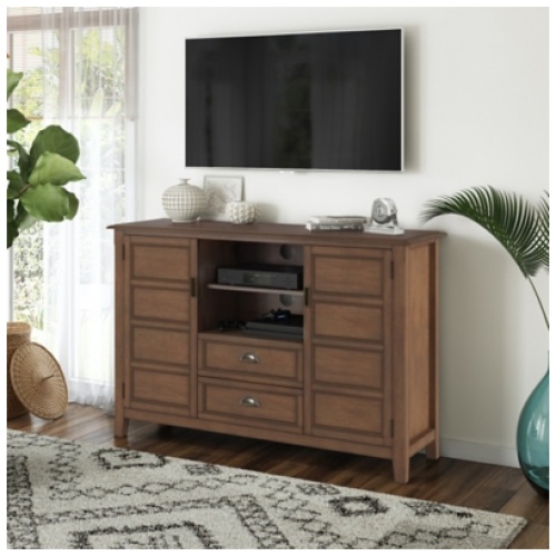 "Burlington 54" TV Stand", Rustic Aged Brown