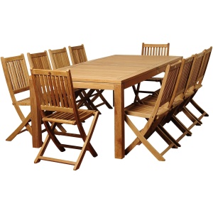 Campos 11-pc.. Rectangular Patio Dining Table Set