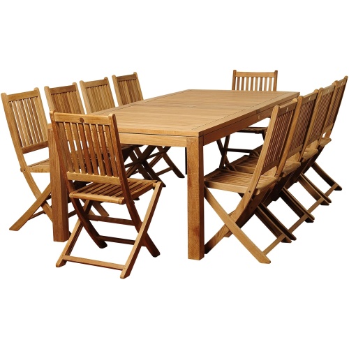 Campos 11-pc.. Rectangular Patio Dining Table Set
