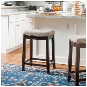 Claridge Backless Counter Height Bar Stool, Beige