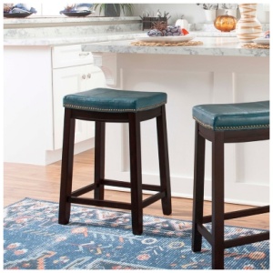 Claridge Backless Counter Height Bar Stool, Blue