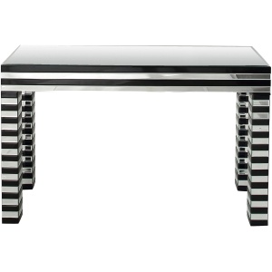 Clear and Black Waves Console Table